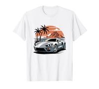 Island Dreams Exótico Coche Atardecer Superdeportivo Arte Camiseta