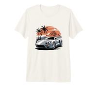 Island Dreams Exótico Coche Atardecer Superdeportivo Arte Camiseta Premium