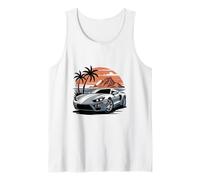 Island Dreams Exótico Coche Atardecer Superdeportivo Arte Camiseta sin Mangas