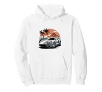 Island Dreams Exótico Coche Atardecer Superdeportivo Arte Sudadera con Capucha