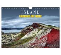 Island - Elemente der Natur (Wandkalender 2026 DIN A4 quer), CALVENDO Monatskalender: Wo Feuer und Eis die Welt formen