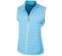 Island Green Chaleco acolchado para mujer con mangas de forro polar, Mujer, Chaleco, IGLVST1812, Rosa caramelo., 42