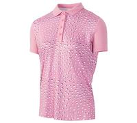 Island GREEN Colección Primavera/Verano para Mujer Camisa de Golf, 2238-Rosa/Blanco, S