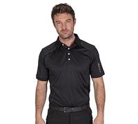Island Green Golf IGTS1648 CoolPass - Polo para Hombre, Transpirable, 2XL, Color Negro
