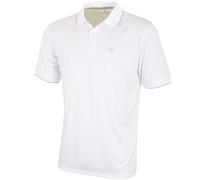 Island Green Golf IGTS1700 - Polo Transpirable para Hombre, Cuello con Punta de Contraste, Color Blanco, XL