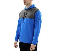 Island Green Hombre Capa Rápido Golf Suéter - Marine/Charcoal Marl/Negro - XL