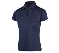 Island GREEN IGTS1851 Golf Essentials - Camisa Polo para Mujer, Ajuste cómodo, elástica, Transpirable, para Golf, Deportes, Color Azul Marino, Talla 12