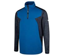 Island Green Panel Contraste Hombre Verde isleño suéter Golf - Azul Marl - L