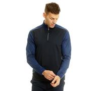 Island GREEN Sudadera de capa superior forrada resistente al viento para hombre (paquete de 1), azul marino, L