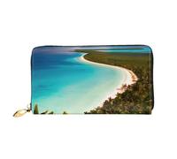 Island of Cuba - Cartera de piel con estampado para teléfono celular, tarjetas de crédito, billetera con cremallera, color negro, talla única, Negro, One Size