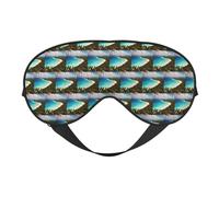 Island of Cuba - Cubreojos versátil con estampado de isla de Cuba, máscara suave reversible para meditación y viajes, unisex