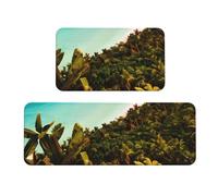 Island Of Cuba - Tapete de cocina de 2 piezas, tapete de espuma cómodo para cocina, hogar, oficina, antideslizante