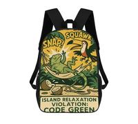 Island Relaxation Violation Code Green Mochila Escolar Mochila Informal Para El Día A Día Mochila Escolar Para El Trabajo Bolsa De Viaje Para Acampar Aventuras Al Aire Libre Y Viajes Diarios 17inch
