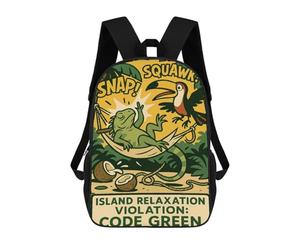 Island Relaxation Violation Code Green Mochila Escolar Mochila Informal Para El Día A Día Mochila Escolar Para El Trabajo Bolsa De Viaje Para Acampar Aventuras Al Aire Libre Y Viajes Diarios 17inch