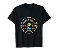 Island Signal Tropical Phone Vibes Camiseta