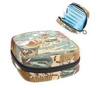 Island Treasure - Bolsa de almacenamiento portátil para servilletas sanitarias, Varios colores, 4.7x6.6x6.6 in/12x17x17 cm