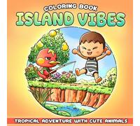 Island Vibes Coloring Book: Retro Paradise Coloring pages featuring Groovy Girl Moments and Hippie Boho Outfits for Modern Teens and Adults seeking Creative Joy and Mindful Relaxation