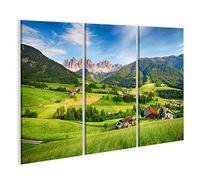 islandburner, Cuadro Cuadros Dolomitas Alpinas Montaña Val di Funes Listo para Colgar PRS