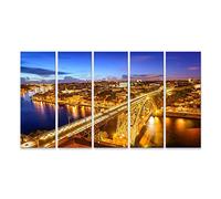islandburner, Cuadro Cuadros Paisaje Urbano de Porto Portugal sobre el Puente Dom Luis I Impresión Lienzo Formato Grande Cuadros Modernos RNC