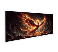 islandburner Cuadro de pared Fénix Vuela Fuego Ardiente de las Cenizas Criaturas Fantásticas en Lienzo Imágenes Imagen Póster