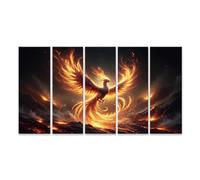 islandburner Cuadro de pared Fénix Vuela Fuego Ardiente de las Cenizas Criaturas Fantásticas en Lienzo Imágenes Imagen Póster
