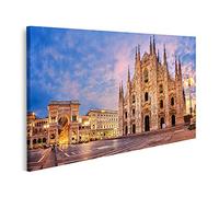 islandburner Cuadro en Lienzo Catedral de Milán Di Milano Italia una de Las Iglesias más Grandes del Mundo al Amanecer Cuadros Modernos Decoracion Impresión Salon