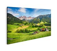 islandburner Cuadro en Lienzo Dolomitas Alpes Montaña Val Di Funes.