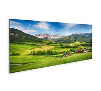 islandburner Cuadro en Lienzo Los Alpes Dolomitas, la montaña Val di Funes. Cuadros Modernos Decoracion Impresión Salon