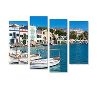 islandburner Cuadro en Lienzo Mallorca Porto Colom Felanitx Port Mallorca Islas Baleares España Cuadros Decoracion Impresión Salon