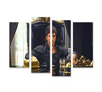islandburner Cuadro en Lienzo Pacino Scarface Tony Montana Culto Gángster Película Hollywood Icono V2
