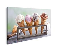 islandburner Cuadro en Lienzo Variedad de Conos de Helado Cuadros Modernos Decoracion Impresión Salon
