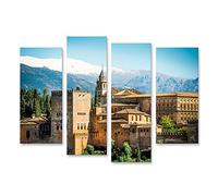 islandburner Cuadro en Lienzo Vista De La Famosa Alhambra Granada España
