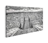 islandburner Cuadro en Lienzo Vista Panorámica Monocroma De Florencia Desde La Cúpula De La Catedral Del Duomo Italia