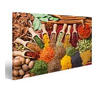islandburner Cuadro Moderno en Lienzo Composición Varias Especias Hierbas Colorido Para La Cocina Cuadros Decoracion Cocina Salon