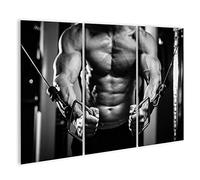 islandburner Cuadro Moderno en Lienzo Culturista En Fitness Studio Bombeo Cuadros Decoracion Cocina Salon