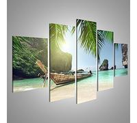 islandburner Cuadro Moderno en Lienzo Gondolas Barco En La Isla Phi Phi Tailandia Cuadros Decoracion Cocina Salon