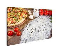 islandburner Cuadro Moderno en Lienzo I Love Pizza Para Cocina Pizzería Snack Bar Cuadros Decoracion Cocina Salon