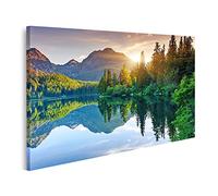 islandburner Cuadro Moderno en Lienzo Lago De Montaña En El Parque Nacional De Los Altos Tatras Strbske Ples Cuadros Decoracion Cocina Salon
