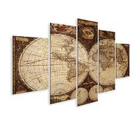 islandburner Cuadro Moderno en Lienzo Old World Map Vintage Cuadros Decoracion Cocina Salon