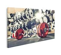 islandburner Cuadro Moderno en Lienzo Pesas Gimnasio Cuadros Decoracion Cocina Salon