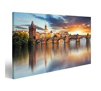 islandburner Cuadro Moderno en Lienzo Puente de Carlos de Praga República Checa Cuadros Decoracion Cocina Salon