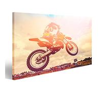 islandburner Cuadro Moderno en Lienzo Racer On Motorcycle Dirtbike Motocross Cross Country Cuadros Decoracion Cocina Salon