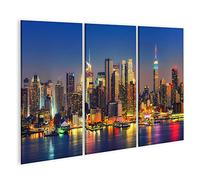 islandburner Cuadro Moderno en Lienzo Vista De Manhattan De Noche Nueva York Usa Cuadros Decoracion Cocina Salon