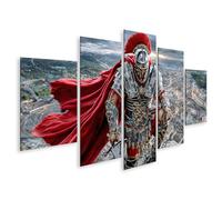 islandburner Cuadro sobre lienzo, 5 piezas, diseño de guerrero romano con armadura para amantes de la historia