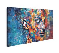 islandburner Cuadro sobre lienzo abstracta cabeza de rompecabezas psicología imágenes murales póster