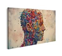 islandburner cuadro sobre lienzo abstracto cabeza humana piezas rompecabezas sin resolver maximalismo psicología imágenes murales carteles