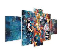 islandburner cuadro sobre lienzo abstracto cabeza humana rompecabezas psicología cerebro imágenes murales carteles