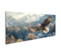 islandburner Cuadro sobre lienzo águila en vuelo sobre montañas nevadas para sala de estar amantes de la naturaleza decoradores al aire libre cuadros cuadros murales póster