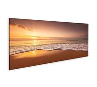 islandburner Cuadro sobre lienzo amanecer dorado sobre el mar cuadros impresiones imágenes mural decoración de pared