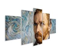 islandburner Cuadro sobre lienzo artístico mural de hombre con barba roja y mirada intensa - 5 piezas